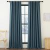 imageNICETOWN Room Darkening Patio Curtains for Sliding Door Hook BeltRod PocketBack Tab Thermal Window Treatment Room Divider Curtains for BedroomLiving Room Angora W100 x L84 1 PanelStone Blue