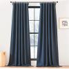 imageNICETOWN Room Darkening Patio Curtains for Sliding Door Hook BeltRod PocketBack Tab Thermal Window Treatment Room Divider Curtains for BedroomLiving Room Angora W100 x L84 1 PanelNavy Blue
