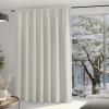 imageNICETOWN Room Darkening Patio Curtains for Sliding Door Hook BeltRod PocketBack Tab Thermal Window Treatment Room Divider Curtains for BedroomLiving Room Angora W100 x L84 1 PanelNatural