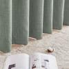 imageNICETOWN Room Darkening Patio Curtains for Sliding Door Hook BeltRod PocketBack Tab Thermal Window Treatment Room Divider Curtains for BedroomLiving Room Angora W100 x L84 1 PanelSage Green