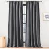 imageNICETOWN Room Darkening Patio Curtains for Sliding Door Hook BeltRod PocketBack Tab Thermal Window Treatment Room Divider Curtains for BedroomLiving Room Angora W100 x L84 1 PanelCharcoal Gray