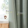 imageNICETOWN Room Darkening Patio Curtains for Sliding Door Hook BeltRod PocketBack Tab Thermal Window Treatment Room Divider Curtains for BedroomLiving Room Angora W100 x L84 1 PanelSage Green