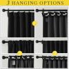imageNICETOWN Room Darkening Patio Curtains for Sliding Door Hook BeltRod PocketBack Tab Thermal Window Treatment Room Divider Curtains for BedroomLiving Room Angora W100 x L84 1 PanelBlack