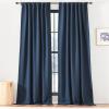 imageNICETOWN Room Darkening Patio Curtains for Sliding Door Hook BeltRod PocketBack Tab Thermal Window Treatment Room Divider Curtains for BedroomLiving Room Angora W100 x L84 1 PanelNavy Blue