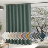 imageNICETOWN Room Darkening Patio Curtains for Sliding Door Hook BeltRod PocketBack Tab Thermal Window Treatment Room Divider Curtains for BedroomLiving Room Angora W100 x L84 1 PanelGreyish Green