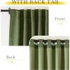 imageNICETOWN Room Darkening Patio Curtains for Sliding Door Hook BeltRod PocketBack Tab Thermal Window Treatment Room Divider Curtains for BedroomLiving Room Angora W100 x L84 1 PanelForest Green