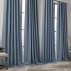 imageNICETOWN Room Darkening Patio Curtains for Sliding Door Hook BeltRod PocketBack Tab Thermal Window Treatment Room Divider Curtains for BedroomLiving Room Angora W100 x L84 1 PanelMist Blue