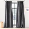 imageNICETOWN Room Darkening Patio Curtains for Sliding Door Hook BeltRod PocketBack Tab Thermal Window Treatment Room Divider Curtains for BedroomLiving Room Angora W100 x L84 1 PanelCharcoal Gray