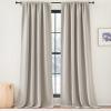 imageNICETOWN Room Darkening Patio Curtains for Sliding Door Hook BeltRod PocketBack Tab Thermal Window Treatment Room Divider Curtains for BedroomLiving Room Angora W100 x L84 1 PanelAngora