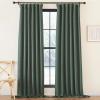 imageNICETOWN Room Darkening Patio Curtains for Sliding Door Hook BeltRod PocketBack Tab Thermal Window Treatment Room Divider Curtains for BedroomLiving Room Angora W100 x L84 1 PanelGreyish Green