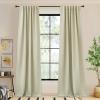 imageNICETOWN Room Darkening Patio Curtains for Sliding Door Hook BeltRod PocketBack Tab Thermal Window Treatment Room Divider Curtains for BedroomLiving Room Angora W100 x L84 1 PanelBeige