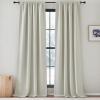 imageNICETOWN Room Darkening Patio Curtains for Sliding Door Hook BeltRod PocketBack Tab Thermal Window Treatment Room Divider Curtains for BedroomLiving Room Angora W100 x L84 1 PanelNatural