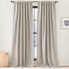 imageNICETOWN Room Darkening Patio Curtains for Sliding Door Hook BeltRod PocketBack Tab Thermal Window Treatment Room Divider Curtains for BedroomLiving Room Angora W100 x L84 1 PanelAngora