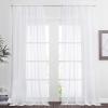 imageNICETOWN Sheer Curtains 84 inches Length for Living Room Rod Pocket Voile Texture Sheer Window Treatment for PatioGlass Door 60quot Wide Each Panel 2 PanelsWhite