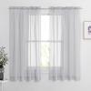 imageNICETOWN Sheer Curtains 84 inches Length for Living Room Rod Pocket Voile Texture Sheer Window Treatment for PatioGlass Door 60quot Wide Each Panel 2 PanelsLight Grey