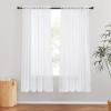 imageNICETOWN Sheer Curtains 84 inches Length for Living Room Rod Pocket Voile Texture Sheer Window Treatment for PatioGlass Door 60quot Wide Each Panel 2 PanelsWhite