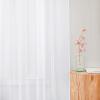imageNICETOWN Sheer Curtains 84 inches Length for Living Room Rod Pocket Voile Texture Sheer Window Treatment for PatioGlass Door 60quot Wide Each Panel 2 PanelsWhite