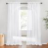 imageNICETOWN Sheer Curtains 84 inches Length for Living Room Rod Pocket Voile Texture Sheer Window Treatment for PatioGlass Door 60quot Wide Each Panel 2 PanelsWhite