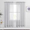 imageNICETOWN Sheer Curtains 84 inches Length for Living Room Rod Pocket Voile Texture Sheer Window Treatment for PatioGlass Door 60quot Wide Each Panel 2 PanelsLight Grey