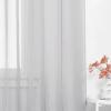 imageNICETOWN Sheer Curtains 84 inches Length for Living Room Rod Pocket Voile Texture Sheer Window Treatment for PatioGlass Door 60quot Wide Each Panel 2 PanelsLight Grey