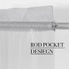 imageNICETOWN Sheer Curtains 84 inches Length for Living Room Rod Pocket Voile Texture Sheer Window Treatment for PatioGlass Door 60quot Wide Each Panel 2 PanelsLight Grey