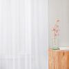 imageNICETOWN Sheer Curtains 84 inches Length for Living Room Rod Pocket Voile Texture Sheer Window Treatment for PatioGlass Door 60quot Wide Each Panel 2 PanelsWhite