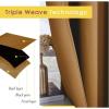 imageNICETOWN Sleek Blackout Curtains 54 inches Length for Small Windows Noise Reducing and Block Draft Panels for Door Doorway Laundry Office Luxury Decor Theme 2 Panels Gold Brown W42 x L54 Inch