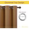imageNICETOWN Sleek Blackout Curtains 54 inches Length for Small Windows Noise Reducing and Block Draft Panels for Door Doorway Laundry Office Luxury Decor Theme 2 Panels Gold Brown W42 x L54 Inch