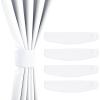 imageNICETOWN Strong Magnetic Curtain Tiebacks  Modern Simple Style Curtain Ties Backs Holdbacks Holders for IndoorOutdoor Curtains White 185 X 4 Inches Set of 4White