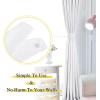 imageNICETOWN Strong Magnetic Curtain Tiebacks  Modern Simple Style Curtain Ties Backs Holdbacks Holders for IndoorOutdoor Curtains White 185 X 4 Inches Set of 4White