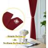 imageNICETOWN Strong Magnetic Curtain Tiebacks  Modern Simple Style Curtain Ties Backs Holdbacks Holders for IndoorOutdoor Curtains White 185 X 4 Inches Set of 4Burgundy Red