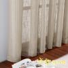 imageNICETOWN White Sheer Linen Curtains for Windows 84 inch Length Grommet Top Semi Sheer Vertical Drapes Privacy with Light Filter for BedroomLiving RoomSliding Door 52 inch Wide 2 PCsTaupe