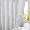 imageNICETOWN White Sheer Linen Curtains for Windows 84 inch Length Grommet Top Semi Sheer Vertical Drapes Privacy with Light Filter for BedroomLiving RoomSliding Door 52 inch Wide 2 PCsSilver Grey