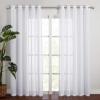 imageNICETOWN White Sheer Linen Curtains for Windows 84 inch Length Grommet Top Semi Sheer Vertical Drapes Privacy with Light Filter for BedroomLiving RoomSliding Door 52 inch Wide 2 PCsWhite