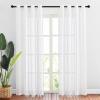 imageNICETOWN White Sheer Linen Curtains for Windows 84 inch Length Grommet Top Semi Sheer Vertical Drapes Privacy with Light Filter for BedroomLiving RoomSliding Door 52 inch Wide 2 PCsWhite