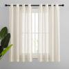 imageNICETOWN White Sheer Linen Curtains for Windows 84 inch Length Grommet Top Semi Sheer Vertical Drapes Privacy with Light Filter for BedroomLiving RoomSliding Door 52 inch Wide 2 PCsNatural