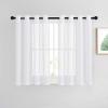 imageNICETOWN White Sheer Linen Curtains for Windows 84 inch Length Grommet Top Semi Sheer Vertical Drapes Privacy with Light Filter for BedroomLiving RoomSliding Door 52 inch Wide 2 PCsWhite