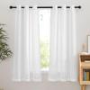 imageNICETOWN White Sheer Linen Curtains for Windows 84 inch Length Grommet Top Semi Sheer Vertical Drapes Privacy with Light Filter for BedroomLiving RoomSliding Door 52 inch Wide 2 PCsWhite