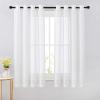 imageNICETOWN White Sheer Linen Curtains for Windows 84 inch Length Grommet Top Semi Sheer Vertical Drapes Privacy with Light Filter for BedroomLiving RoomSliding Door 52 inch Wide 2 PCsWhite