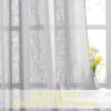 imageNICETOWN White Sheer Linen Curtains for Windows 84 inch Length Grommet Top Semi Sheer Vertical Drapes Privacy with Light Filter for BedroomLiving RoomSliding Door 52 inch Wide 2 PCsSilver Grey