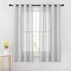 imageNICETOWN White Sheer Linen Curtains for Windows 84 inch Length Grommet Top Semi Sheer Vertical Drapes Privacy with Light Filter for BedroomLiving RoomSliding Door 52 inch Wide 2 PCsSilver Grey