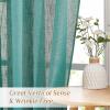 imageNICETOWN White Sheer Linen Curtains for Windows 84 inch Length Grommet Top Semi Sheer Vertical Drapes Privacy with Light Filter for BedroomLiving RoomSliding Door 52 inch Wide 2 PCsPine Green