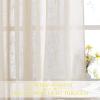imageNICETOWN White Sheer Linen Curtains for Windows 84 inch Length Grommet Top Semi Sheer Vertical Drapes Privacy with Light Filter for BedroomLiving RoomSliding Door 52 inch Wide 2 PCsBeige
