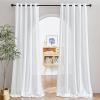 imageNICETOWN White Sheer Linen Curtains for Windows 84 inch Length Grommet Top Semi Sheer Vertical Drapes Privacy with Light Filter for BedroomLiving RoomSliding Door 52 inch Wide 2 PCsWhite