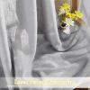 imageNICETOWN White Sheer Linen Curtains for Windows 84 inch Length Grommet Top Semi Sheer Vertical Drapes Privacy with Light Filter for BedroomLiving RoomSliding Door 52 inch Wide 2 PCsSilver Grey