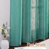 imageNICETOWN White Sheer Linen Curtains for Windows 84 inch Length Grommet Top Semi Sheer Vertical Drapes Privacy with Light Filter for BedroomLiving RoomSliding Door 52 inch Wide 2 PCsPine Green