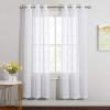imageNICETOWN White Sheer Linen Curtains for Windows 84 inch Length Grommet Top Semi Sheer Vertical Drapes Privacy with Light Filter for BedroomLiving RoomSliding Door 52 inch Wide 2 PCsWhite