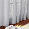 imageNICETOWN White Sheer Linen Curtains for Windows 84 inch Length Grommet Top Semi Sheer Vertical Drapes Privacy with Light Filter for BedroomLiving RoomSliding Door 52 inch Wide 2 PCsSilver Grey