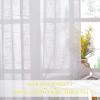 imageNICETOWN White Sheer Linen Curtains for Windows 84 inch Length Grommet Top Semi Sheer Vertical Drapes Privacy with Light Filter for BedroomLiving RoomSliding Door 52 inch Wide 2 PCsWhite