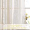 imageNICETOWN White Sheer Linen Curtains for Windows 84 inch Length Grommet Top Semi Sheer Vertical Drapes Privacy with Light Filter for BedroomLiving RoomSliding Door 52 inch Wide 2 PCsBeige